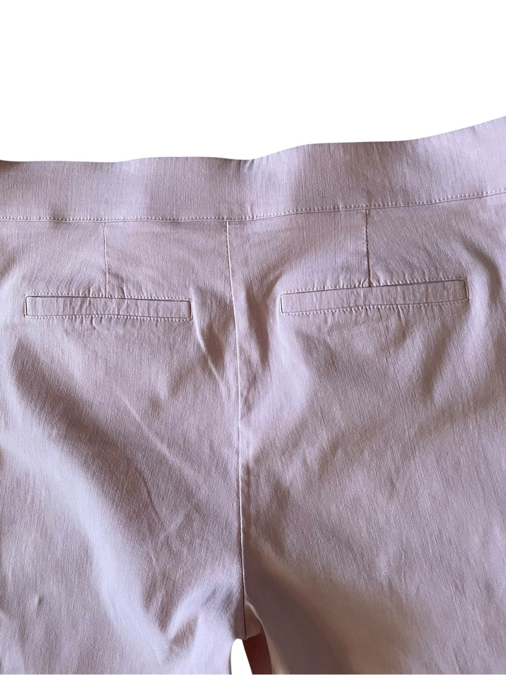 89th & Madison Light Pink Cropped High-Waist Button Ponte Pants - Picture 6 of 11
